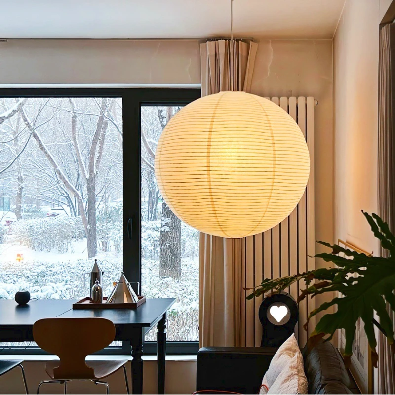 Noguchi Yong Pendant Lights Akari Wabi-sabi Ceiling Lamp Japanese Rice Paper Chandelier For Living Room Home Decor Hanging Light pendant lights ceiling light pendant lamp chandelier lighting vintage pendant lights rope pendant lamp