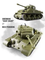 Remote Control Tank Henglong 1:30 US 2.4Ghz Wireless Combat Simulation Tank Model RC 320 ° Rotating Toy Children's Outdoor Gift 1