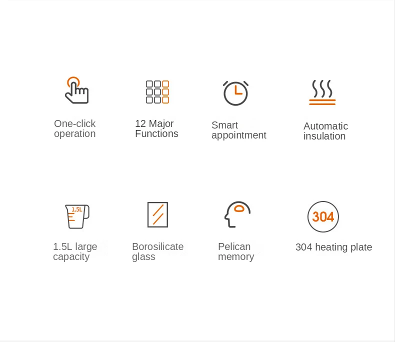 Jiuyang-TETERA multifuncional de vidrio