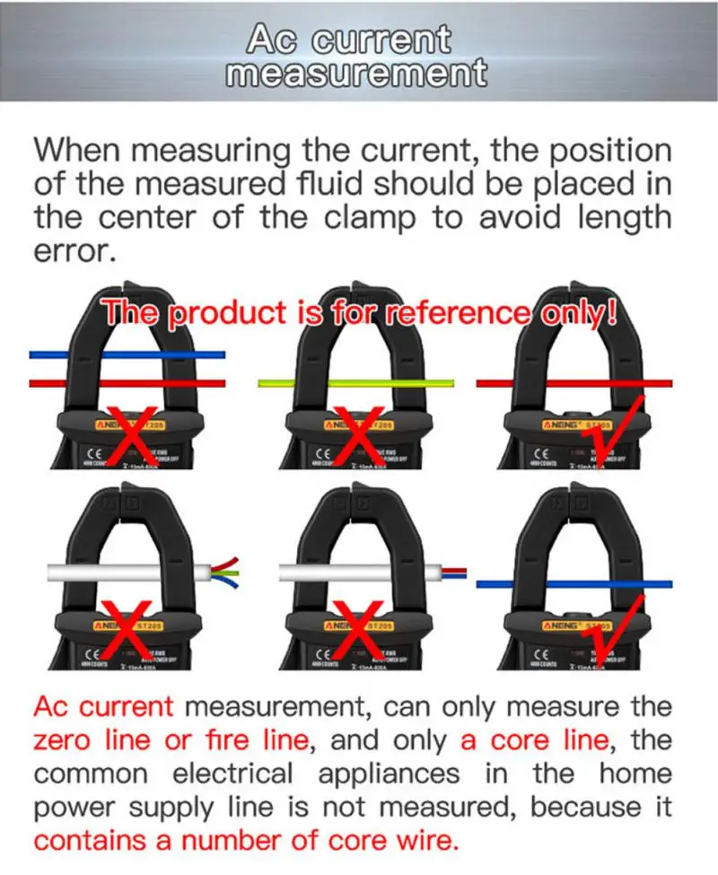 ANENG ST212 Digital Clamp Meter 6000 Counts DC/AC Current 400A Amp Multimeter Large Color Screen Voltage Tester Car Hz NCV Ohm fabric tape measure