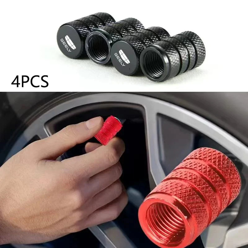 Car Wheel Tire Valve Caps Tyre Stem Covers Airdust Waterproof Car Accessories For Geely Atlas Coolray Emgrand EC7 EC8 X7 EX7 CK2 1