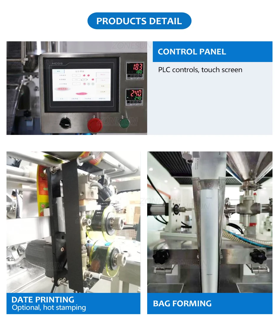 ZONESUN ZS-FP220 Máquina de enchimento de pasta rápida e eficiente 