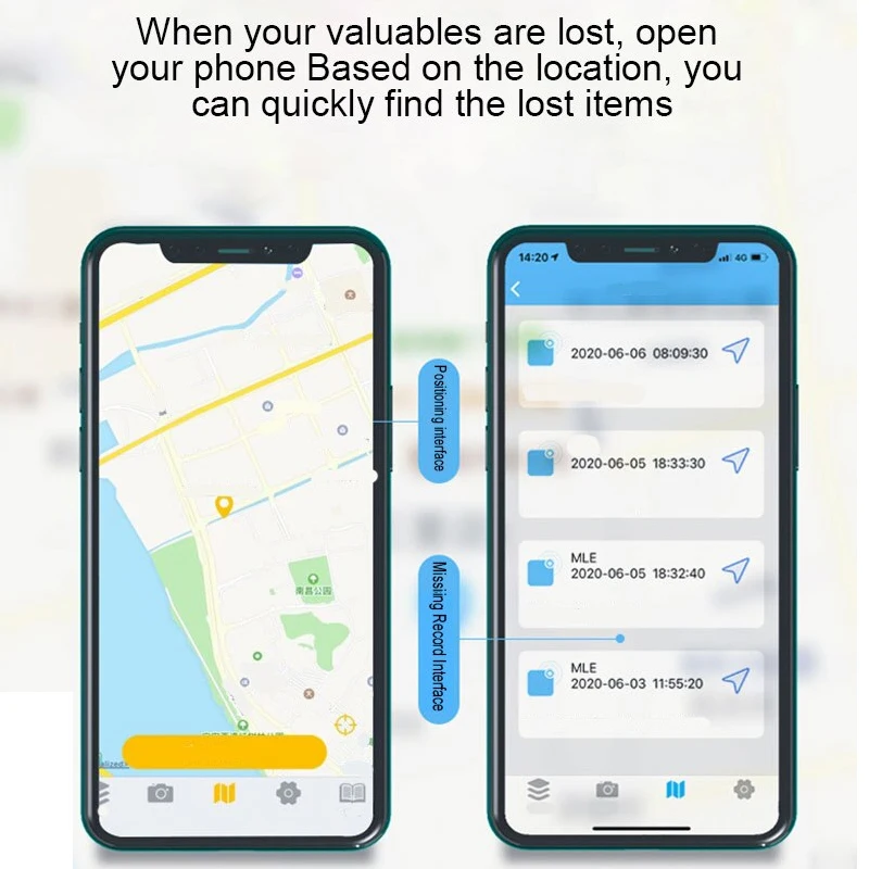 Car Bluetooth Anti Lost Device Locator GPS Tracker Car Tracker Bluetooth Tracker Mini Kids Pet Wallet Bag Tracking IOS/Android Smart Finder Accessories