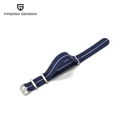 Premium High-Quality Soft Nylon Watch Strap - 20MM Width, 230MM Length for 20mm (Blue)