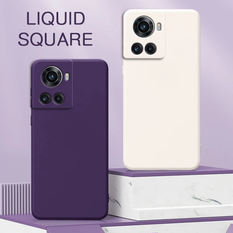 Stylish Square Liquid Silicone Waterproof Phone Case – Soft & Fashionable Back Cover