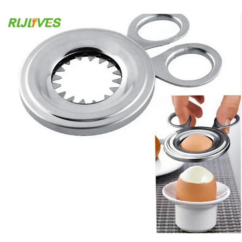 RLJLIVES Ei Cutter Edelstahl Gekochtes Ei Shell Topper Cutter Snipper Opener Küche Gadget Hause Ei Werkzeug