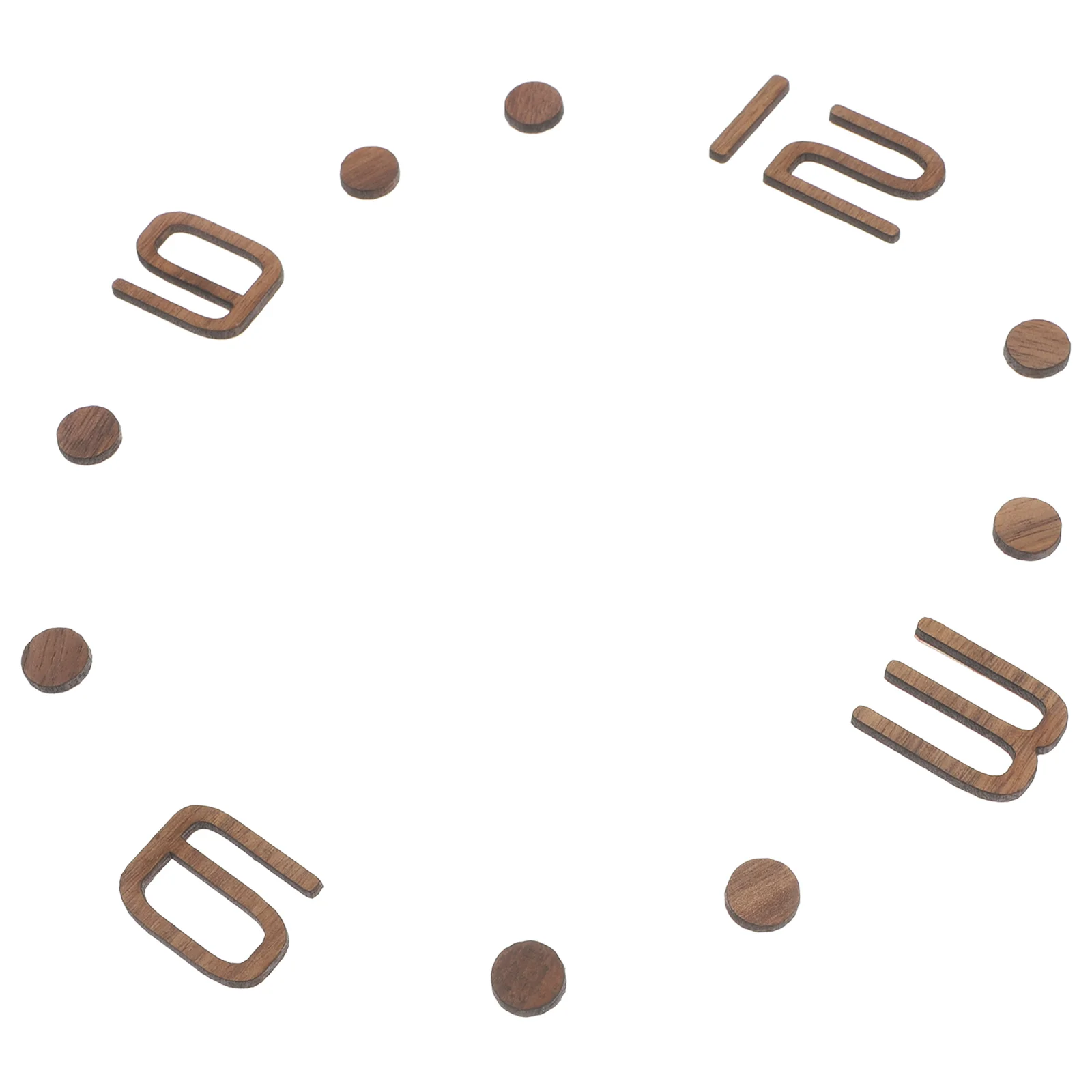 Black Walnut Wall Clock with Roman Numbers Self Adhesive Digital 3d Wooden Kit Stick on Sticker Supplies DIY Frameless wall clock 3d wall clock 3d number wall clock