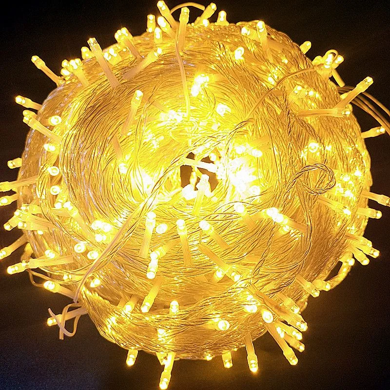 

Indoor Outdoor LED Garland String Lights 10m With Extension Christmas Tree Wedding Decoration Waterproof Fairy Light 220V Lamp