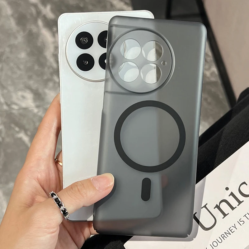 Matte Translucent Magnetic Wireless Charging Phone Case Cover