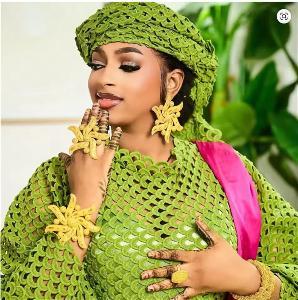 Luxury African Guipure Lace Fabric Latest Nigerian Lace Fabric 2026 High Quality 5Yards For Woman Wedding Dress Material