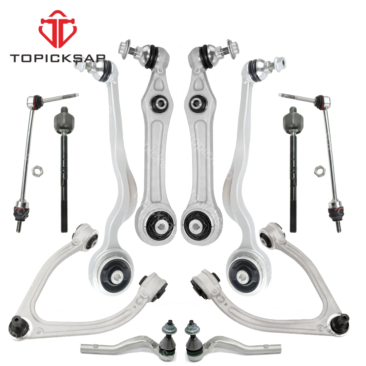 

12pcs Front Upper Lower Control Arm Stabilizer Link Tie Rod Kits for Mercedes-Benz W222 C217 S300 S350 S400 4WD 2013 2014 - 2020