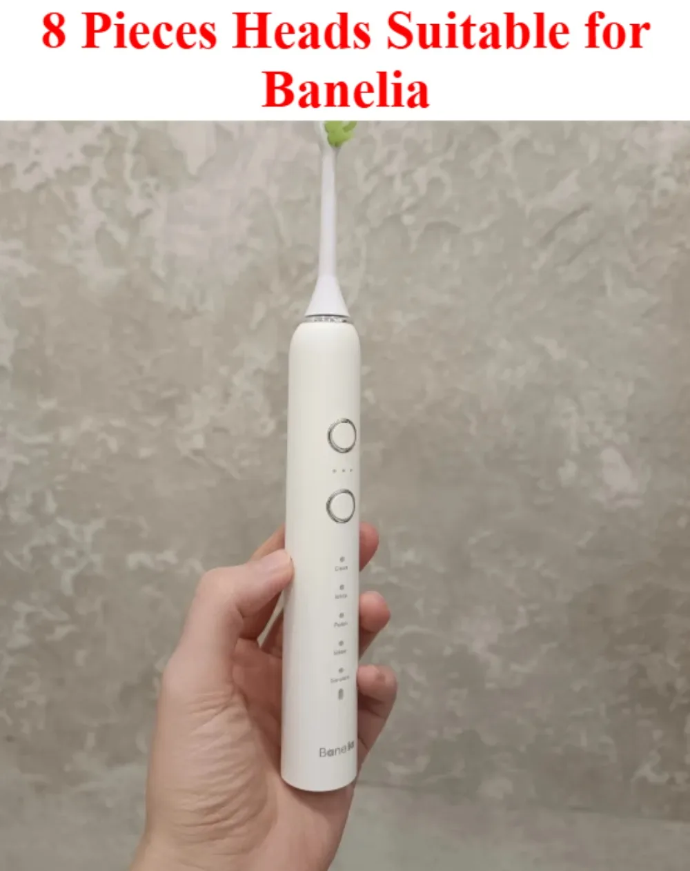 바넬리아 표준 성인용 충전식 칫솔에 적합한 칫솔 헤드 8개, 바넬리아 표준 전용..