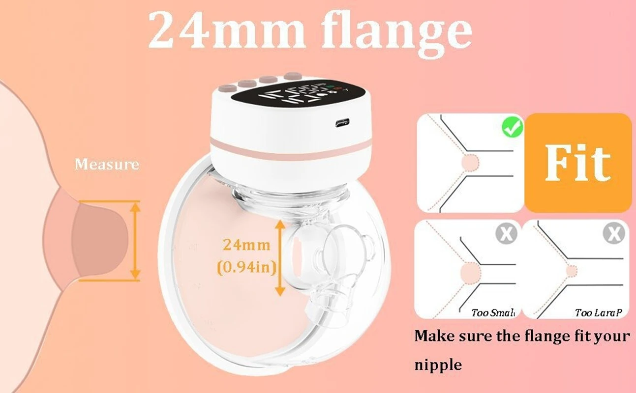 Wearable Breast Pump Fully Automatic Handsfree BPA Free 3 Mode&9 Gear Powerful Breastmilk Collector For Breastfeeding