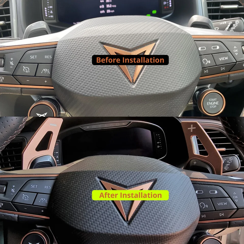 DECI Schaltwippen Für Seat Cupra & Formentor - Lenkrad-Schaltpaddles In E/Gold