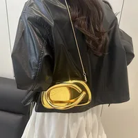 Gold Metal Closure Box Clutch Bag Women Evening Wedding Party Cute Purse Bag Handbag Dark Red Beige 2025 Spring New Fashion Chic - Image 5