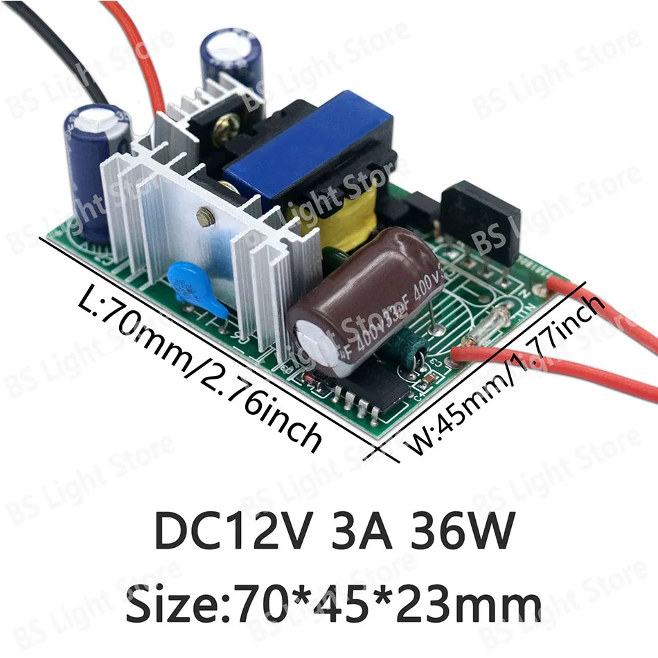 Neuer LED-Treiber-Transformator 220V auf 12V Volt Netzteil 1A 2A 3A 12W 24W 36W Treiber für Deckenleuchten Lampen LED-Streifen – Detail 3