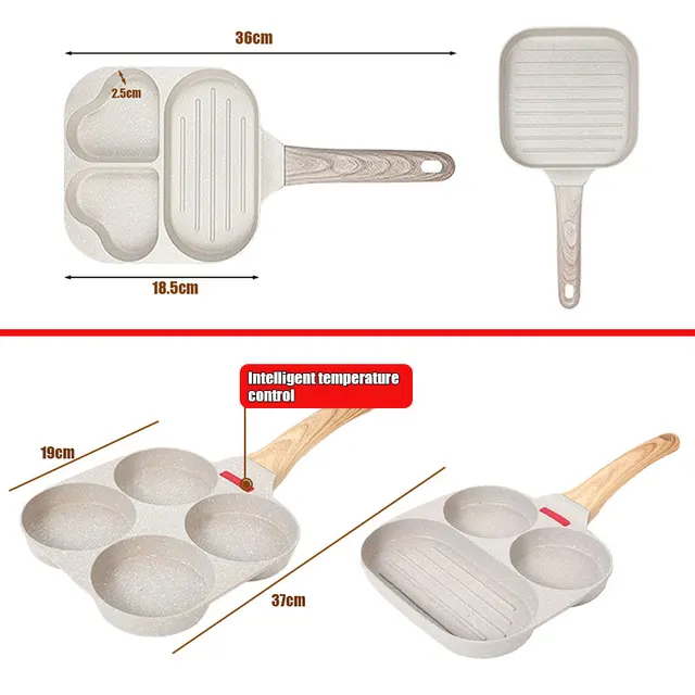 2 Padelle Antiaderenti Piccole 12cm - Per Uova E Omelette Con Stampini - Foto 8