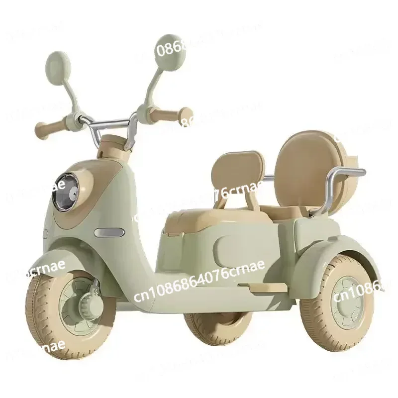 

Милый Детский 2-х местный Электрический мотоцикл/трехколесный Розовый Аккумулятор Детский семейный мотоцикл