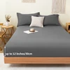 100% Waterproof Mattress Cover Brushed Washable Bed Fitted Sheet Mattress Protector Cover Single Double Queen King Size 4