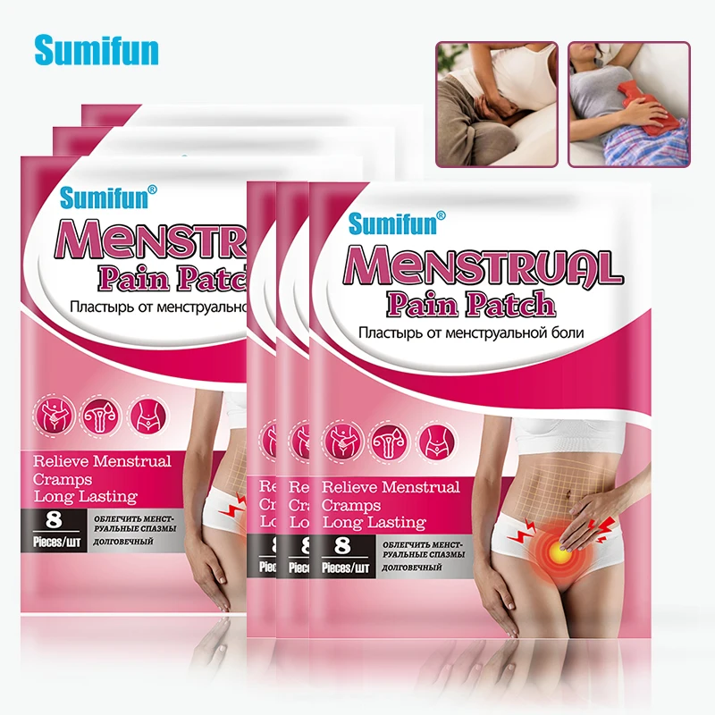 

Sumifun 8Pcs Menstrual Cramps Patch Dysmenorrhea Period Pain Relief Plaster Warm Uterus Abdomen Herbal Medicine Health for Women