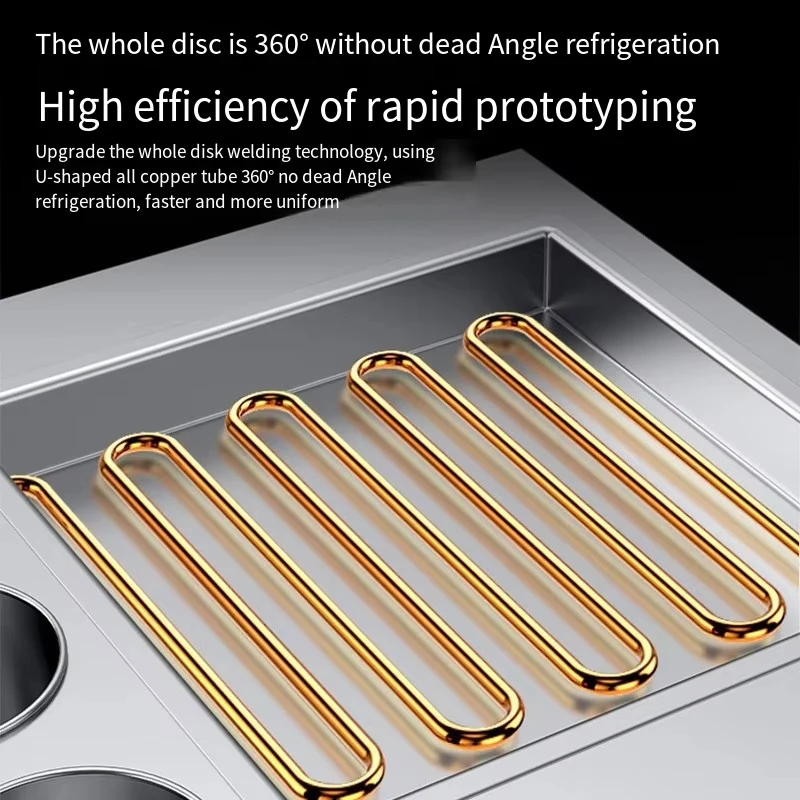 ماكينة آيس كريم مقلية مزدوجة أوتوماتيكية