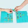 Wooden Dominoes Matching Memory Game Toy for Kids Logic Puzzle Board Game  Montessori Brain Teaser Two-Player for Toddler 5