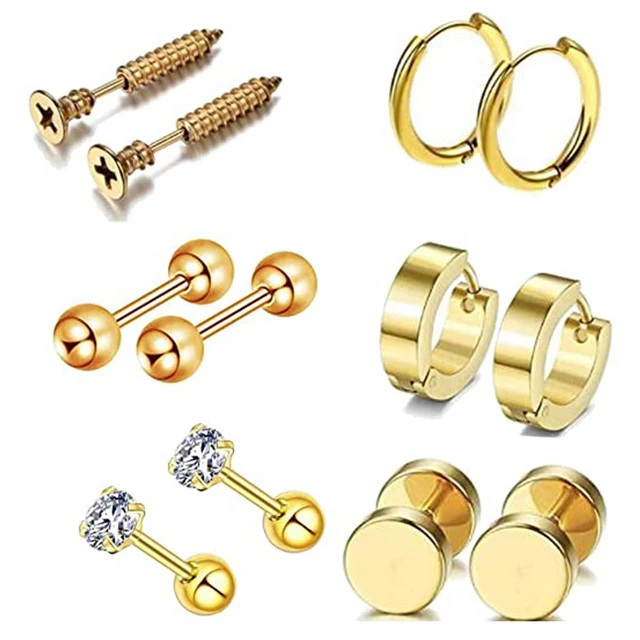 Amazon.com: Gold Hoop Earrings Set for Women - 34 Pairs Cute Chunky Gold  Earingings for Women Multipack Trendy Pearl Hoop Stud Drop Dangle Earrings  Pack Medium Clip on Hoop Earrings Hypoallergenic: Clothing,