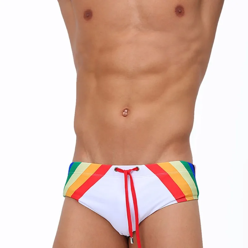 Men Swimwear Sexy Swimming Trunks Briefs Low Waist Swim Brief Man Swimsuit Beachwear Bikini Quick Dry Breathable Surfing Shorts