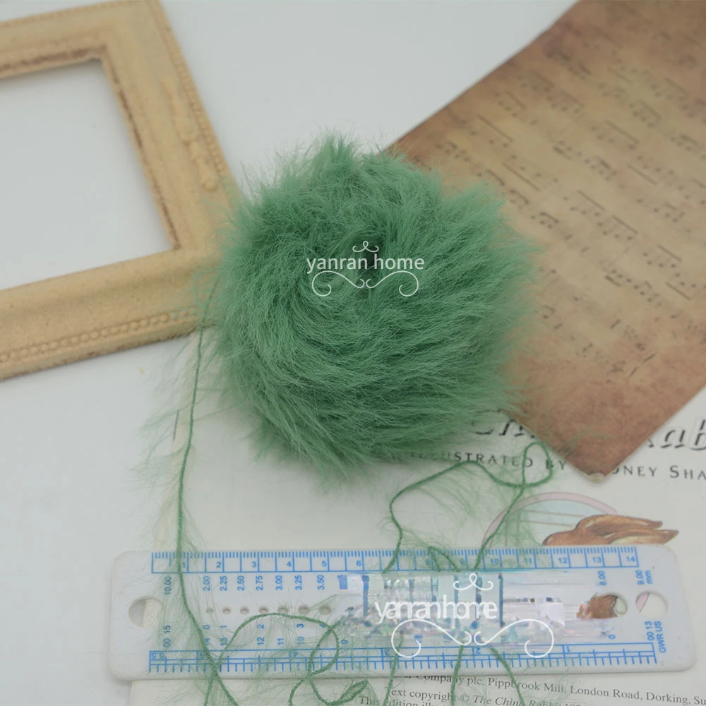 50g Forest Green Christmas Mohair Yarn Hand Wiring Sweater Scarf Paper Knitting Belt Toothbrush Halloween Decor Hand Mixed Yarn