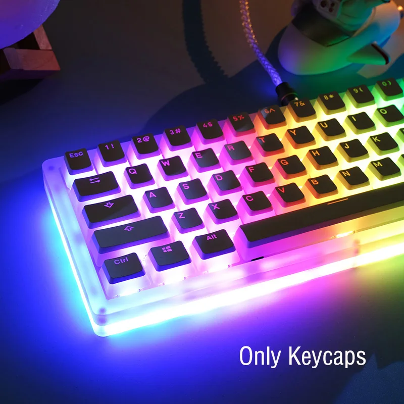 Profil OEM nasadki na klawisze z PBT 108 klawiszy budyń do przełącznik Cherry MX klawiatury mechanicznej RGB Gamer podświetlane kapsle niestandardowe DIY