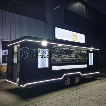 Food Trailer Fully Equipped Food Truck Mobile Kitchen Trailer for Vending on Street Customized Food Concession Trailers for Sale 1
