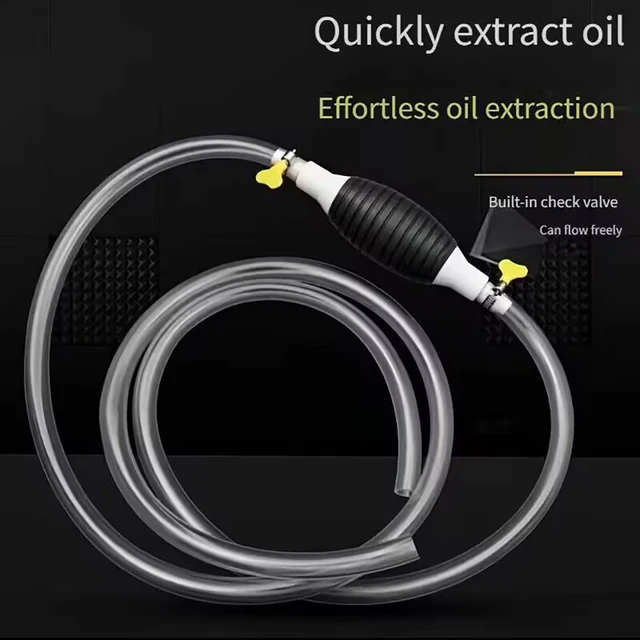 ชุดปั๊มมืออเนกประสงค์ทนทานสำหรับการดูดถ่ายแก๊สและน้ำมัน - ปั๊มถ่ายน้ำมันเชื้อเพลิงแบบแมนนวลที่มีท่ออ่อน  อุปกรณ์เสริมสำหรับรถยนต์ 1