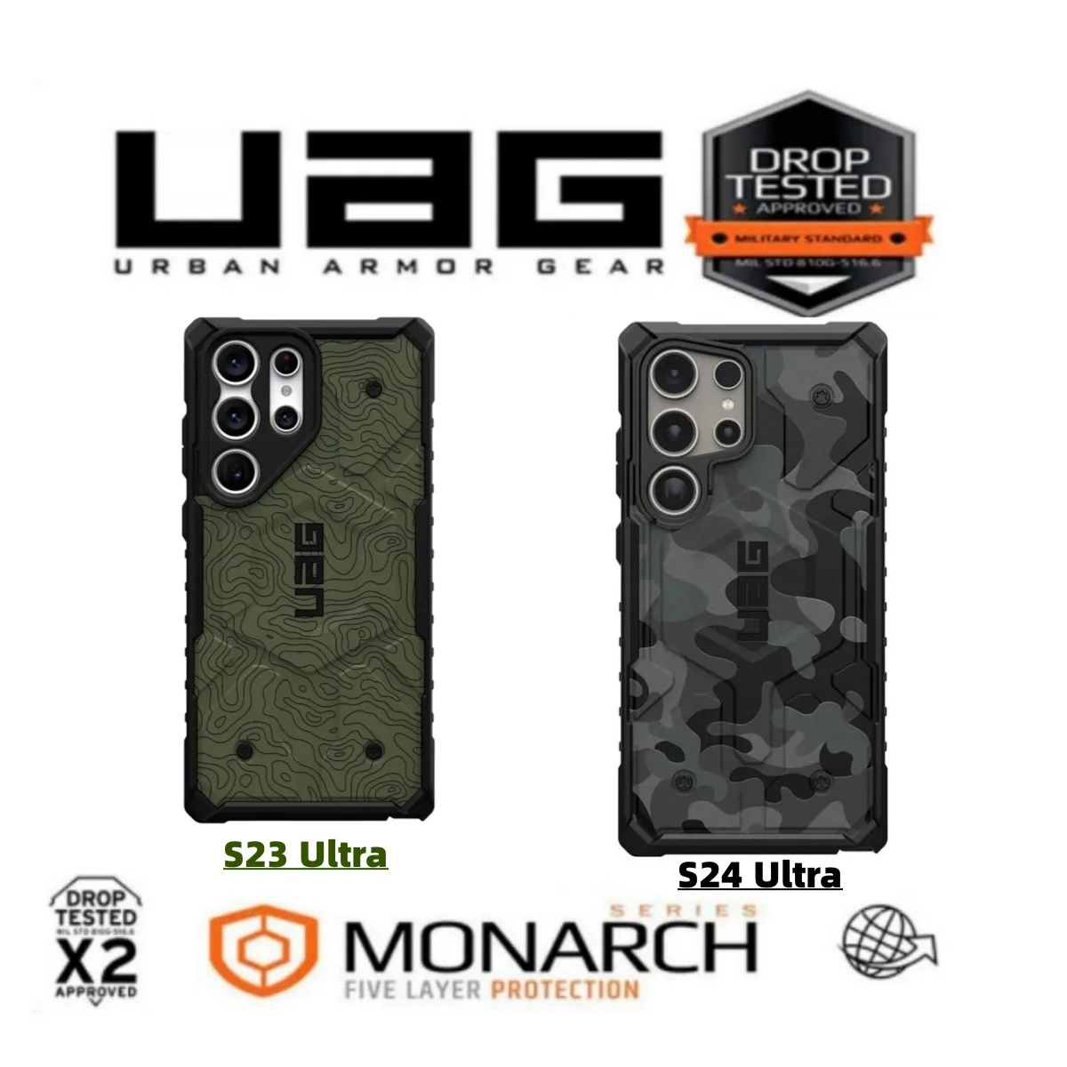 

UAG Pathfinder SE Pro Magnetic Series For Samsung Galaxy S24 Ultra S24 Plus S24+ Original Shockproof Rugged Armor S23 Ultra Case