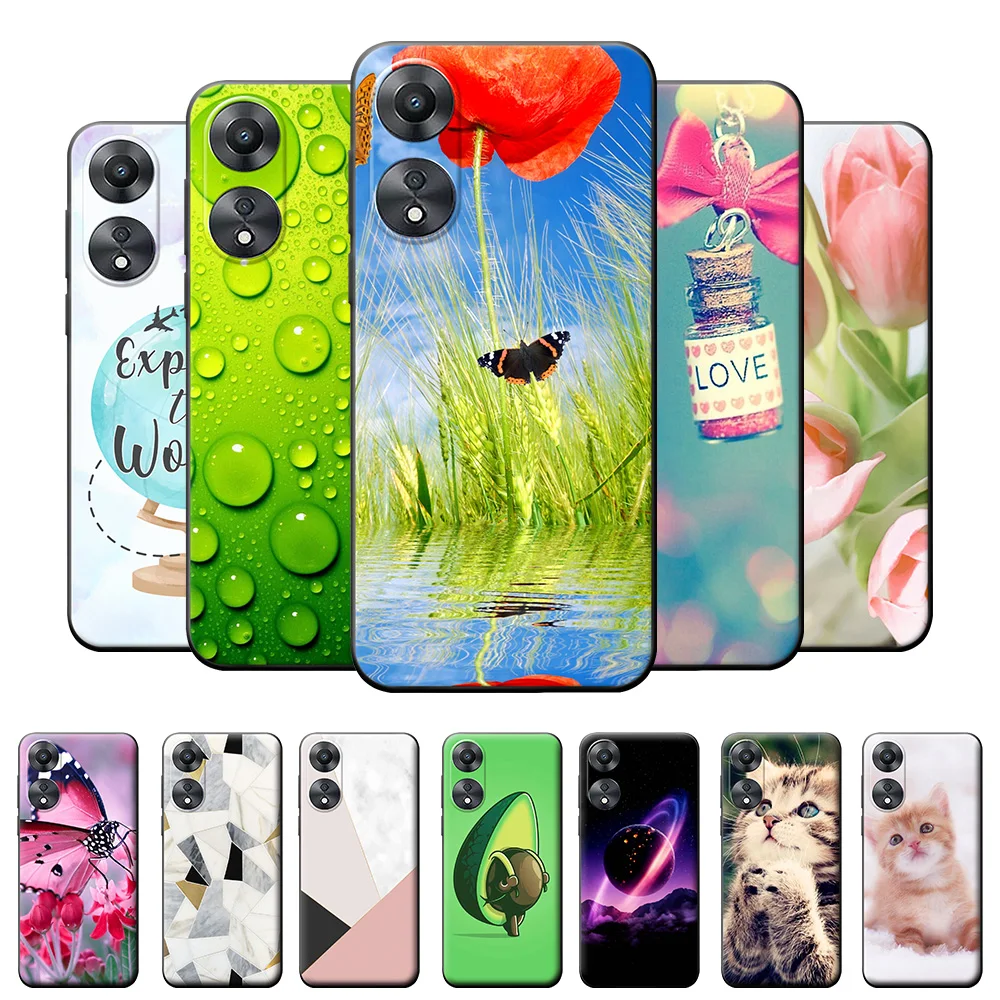Per Oppo A78 4G Custodia Antiurto Tpu Custodia Morbida In Silicone Per Oppo A78 5G Custodia Oppo A18 Oppo A38 Oppo A98 Cartoon Cover Funda