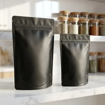 Matte Black Mylar Storage Bags 1