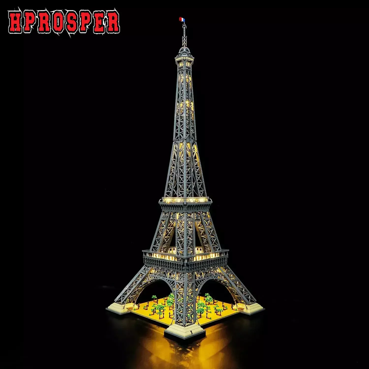 Hprosper 5V Led Light Per Icone 10307 Lampada Decorativa Torre Eiffel Con Scatola Batteria (Non Includere Blocchi Lego)