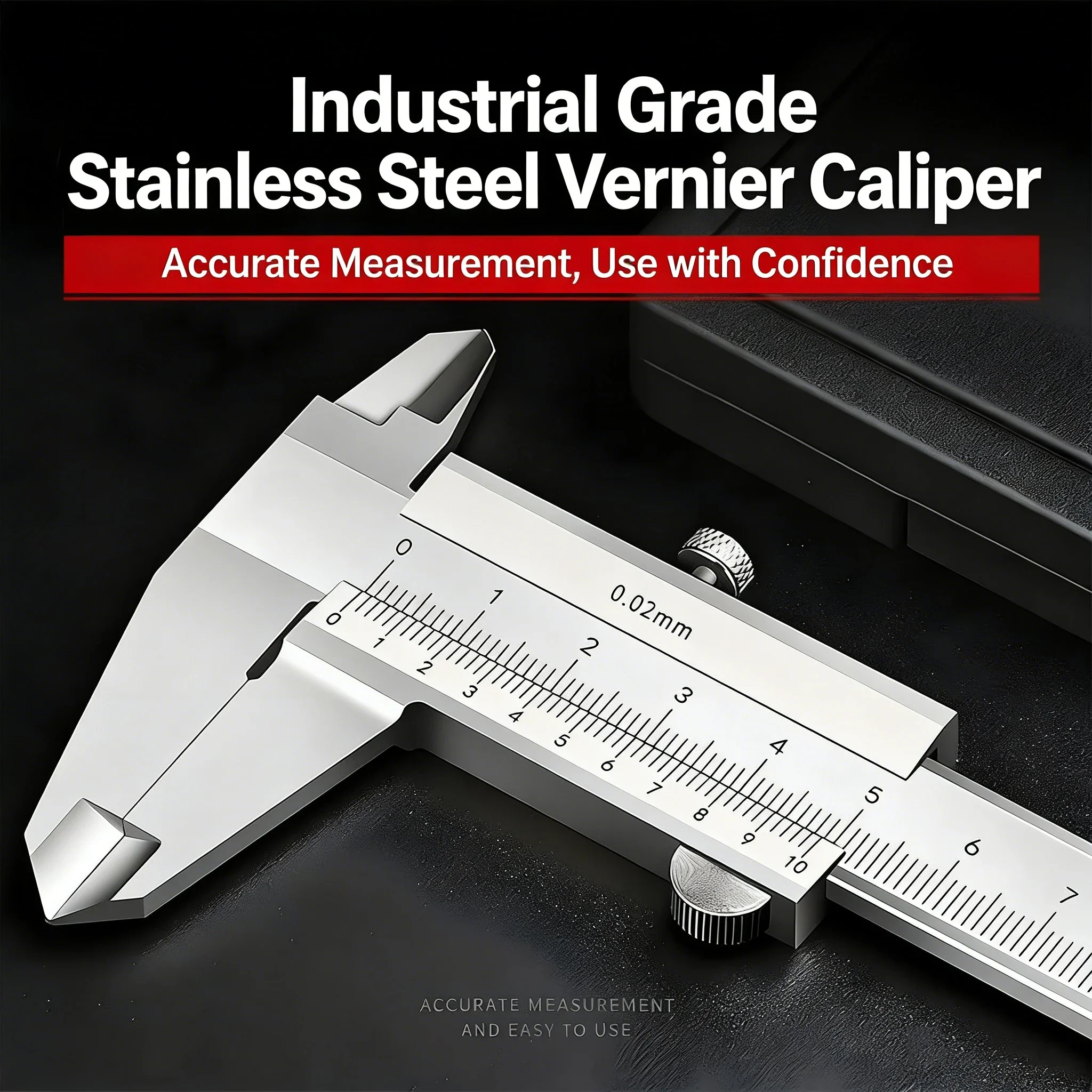 산업용 등급 스테인리스 스틸 버니어 캘리퍼스 - 0-150/200mm 가정 및 작업장용 고정밀 측정 도구