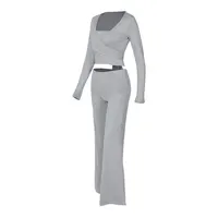 Morgan Long Sleeves Lace-up Casual Trouser Set 5