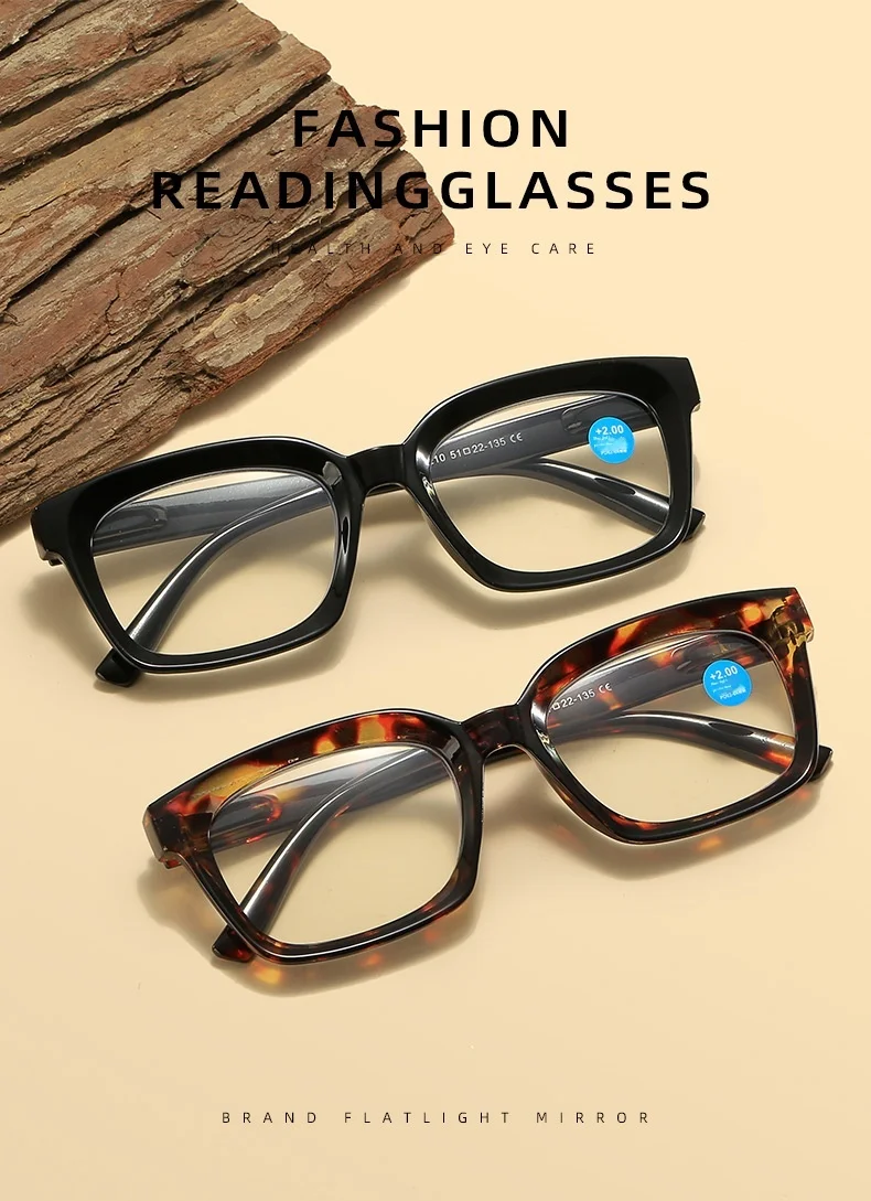 2024 neue modische große Rahmen Anti Blaulicht HD für Männer und Frauen Frühlings bein lesen Presbyopie Brille – Detail 6