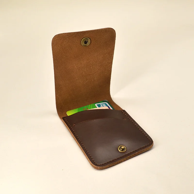 Handmade Personalized Credit Card Holders Leather Credit Card Holder Man Business Cardholder Wallet Porte Carte Case Protect