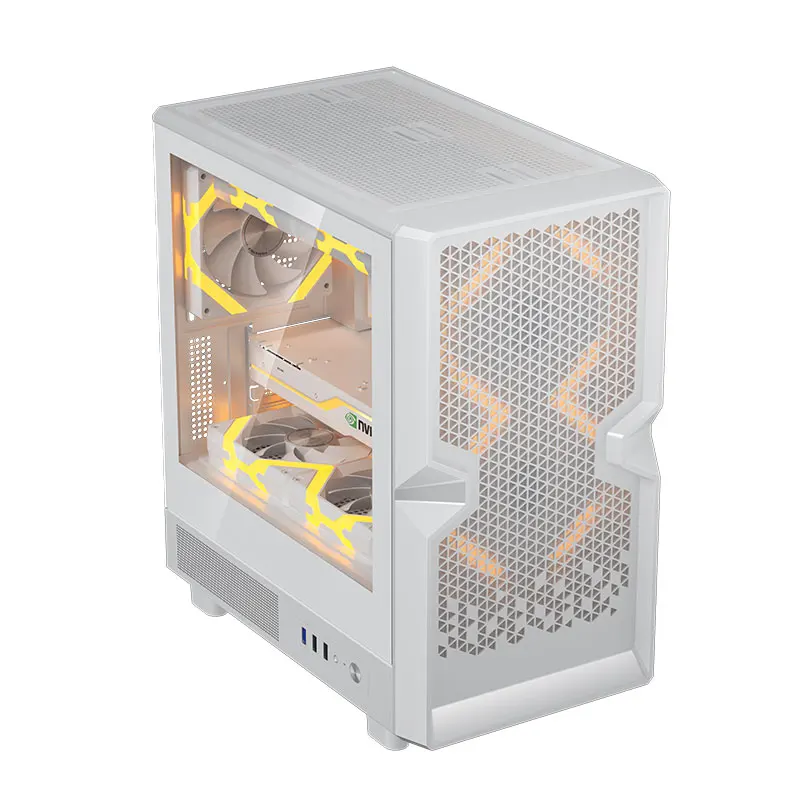 Golden field 와이드 바디 데스크탑 컴퓨터 메인프레임 케이스는 240 수냉식 M-ATX 마더보드 USB3.0과 완벽하게 호환됩니다.