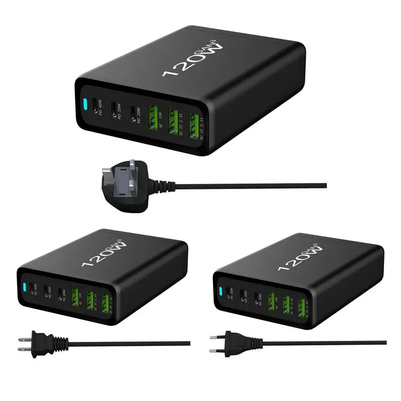 

Блок зарядный сетевой с USB-портами, 120 Вт, 6 портов