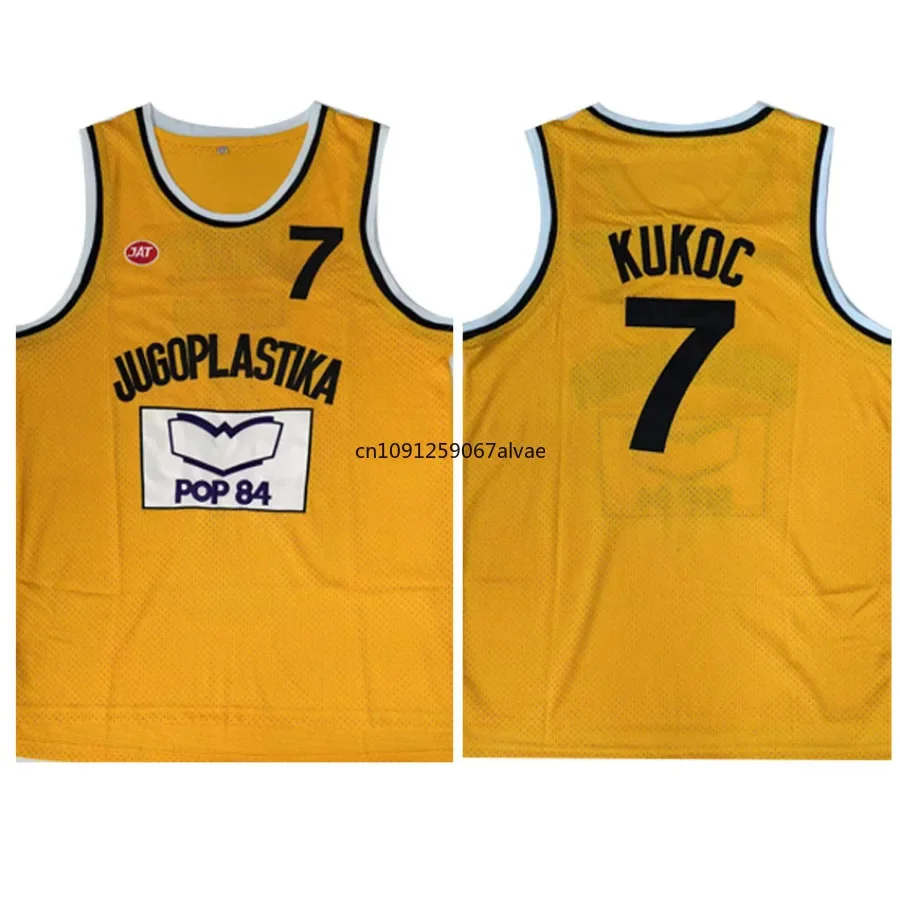 Toni Kukoc Jersey 7 Croatia JUGOPLASTIKA Basketball Jerseys Sport Shirt All Stitched Mens Us Size S-3XL