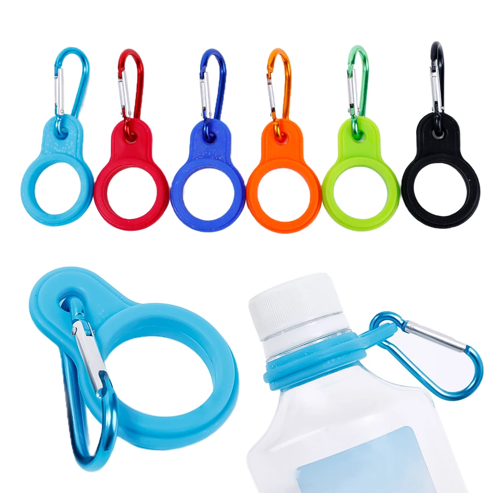 Silicone Ring Water Bottle Buckle Carabiner Clip Beverage Bottle Holder  Hook Travel Fishing Outdoor Camping Hiking Color Random - AliExpress