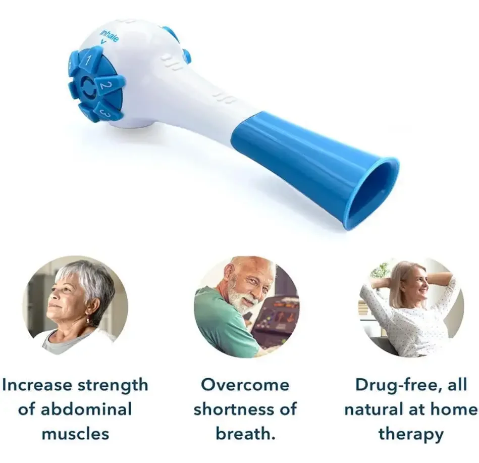 Breathing Exerciser Breathing Exerciser Handheld Lung Expansion Training Tool Adjustable Resistance Improved Vital Capacity Lung Breathing Exerciser