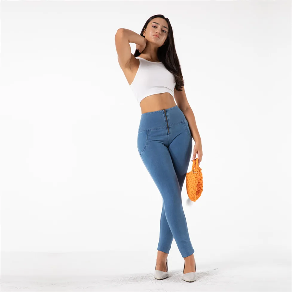 High Waist Denim Jeans Zipper Sexy Woman Slim Skinny Pants - AliExpress