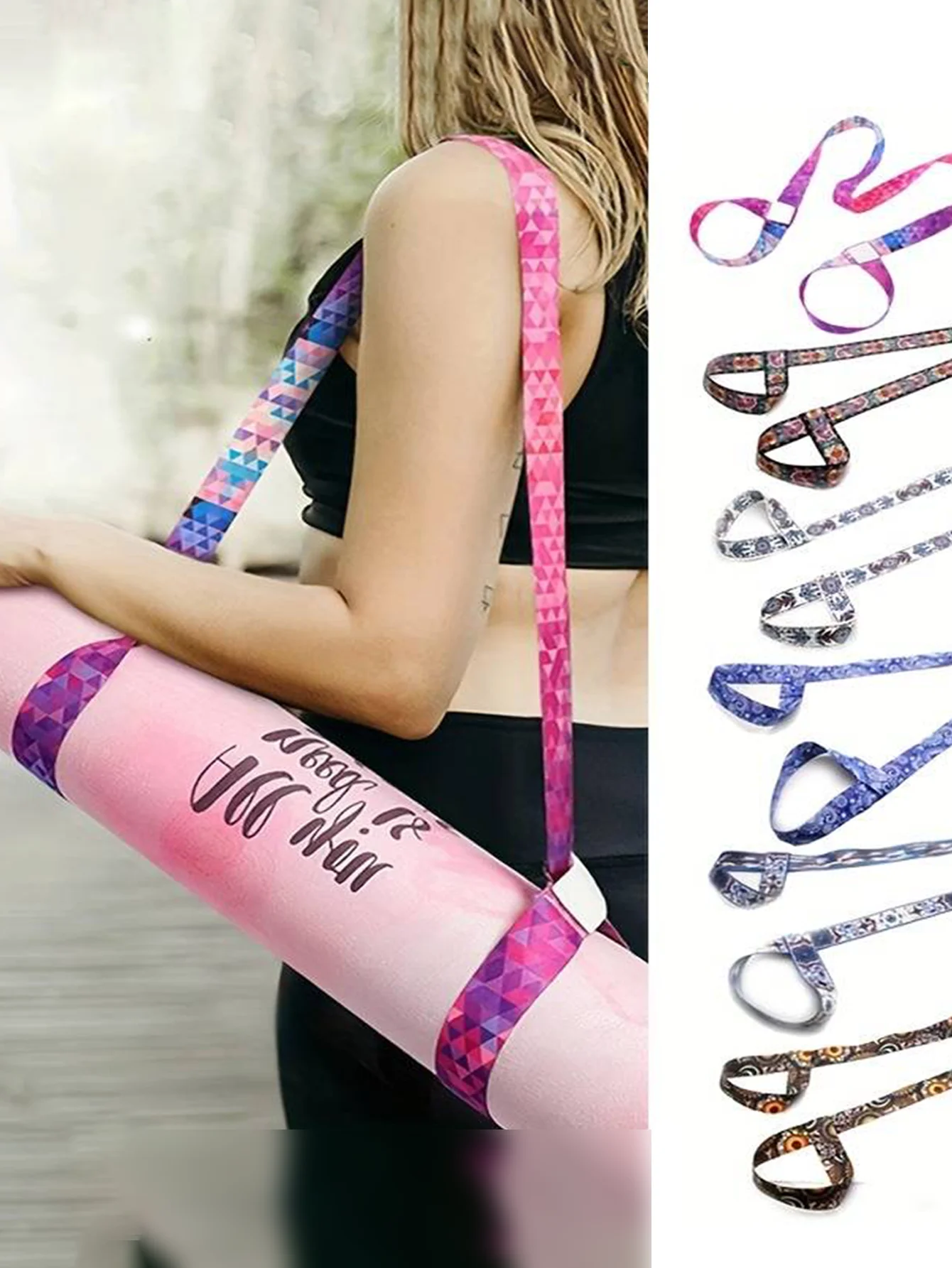 Bohemian Style Yoga Mat Strap 1 Pc Can Be Used As Support Strap Durable Multifunctional Yoga Strap Belt