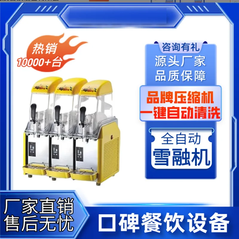 Commercial Slushy Machine Double Tank Smoothie Maker Electric Snow Melting Machine Smoothie Machine