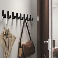Multi-Purpose Wall Organizer Hook หลังประตูแขวนเสื้อผ้า Hook ห้องน้ํา Robe ผ้าเช็ดตัวผู้ถือแร็คฮาร์ดแวร์ห้องครัวชั้นวาง Hook 1