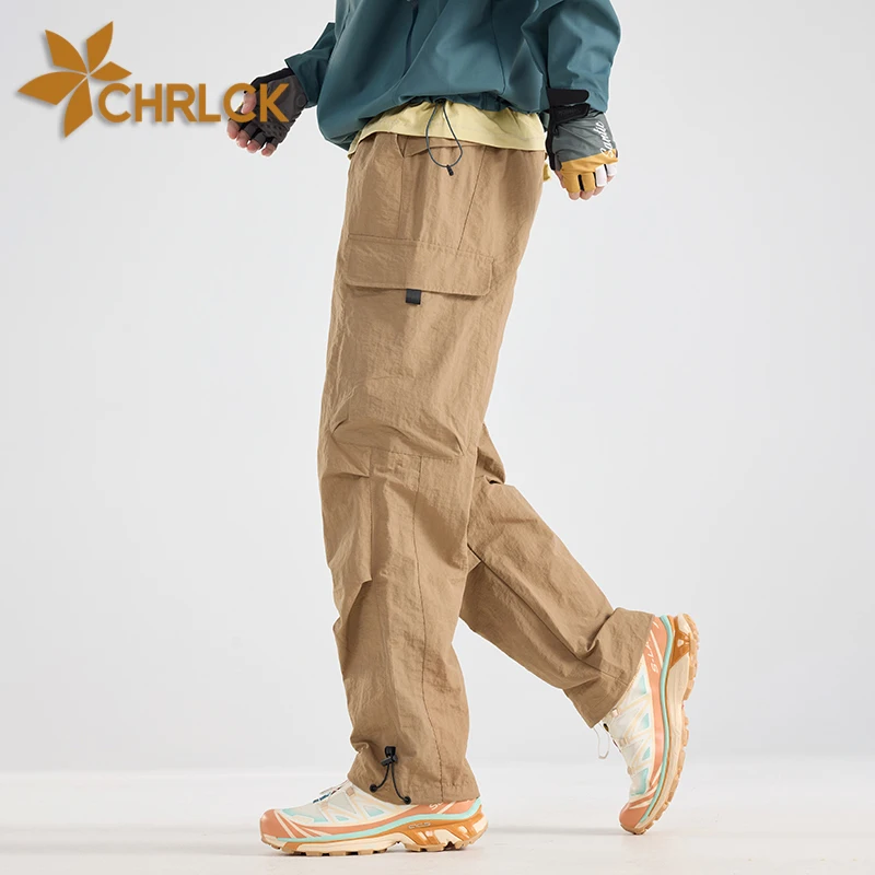 CHRLCK Men's Water-repellent Hiking Pants Scratch Resistance Fashion Cargo Pants Breathable Trousers Fishing Camping Pants